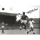 Peter McParland Aston Villa Signed 12 x 8 inch football photo. All autographs come with a