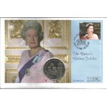 Coin First Day Cover The Queens Golden Jubilee coin included Sierra Leone $1 PM Golden Jubilee