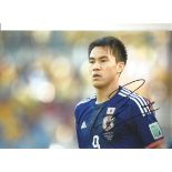 Shinji Okazaki Leicester City Signed 12 x 8 inch football photo. All autographs come with a
