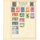 British Commonwealth stamp collection 5 loose album leaves countries include St Helena, St Lucia, St