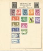 British Commonwealth stamp collection 5 loose album leaves countries include St Helena, St Lucia, St