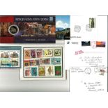 Worldwide postal collection Glory folder includes airmail letters, FDCs, stamps, miniature sheets