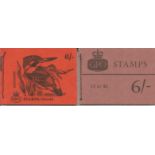 Great Britain stamp collection 3 booklets include 4/6d, 6x1d, 12x4d 6/=18x4d and 6/=18x4d (