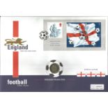 GB Coin FDC commemorating the 2002 Football World Cup in Korea and Japan PM 21. 5. 02 includes £1