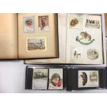 A collection of various Victorian, Edwardian and later Christmas cards and postcards