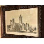 Canterbury Cathedral, two lithograph views,