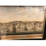 A group of 17 framed 18th century printed Continental views,