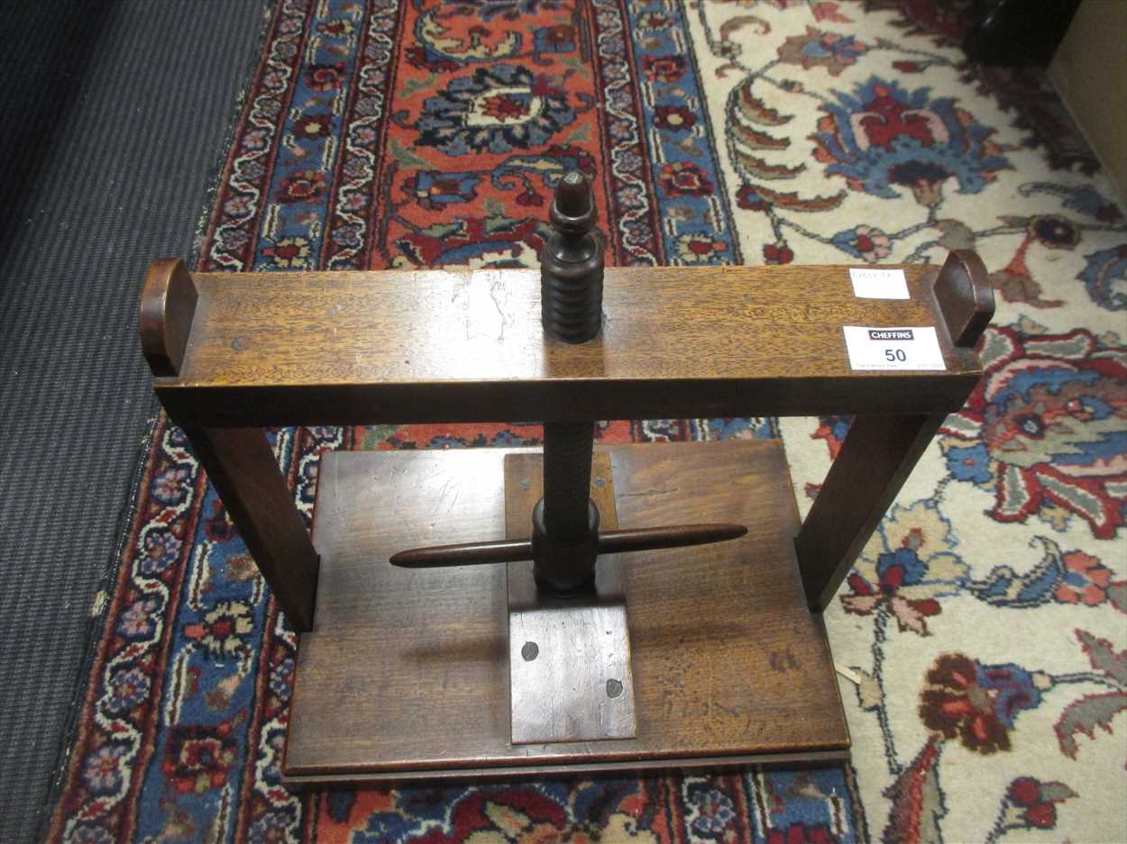 A 19th century fruitwood flower press - Image 2 of 2