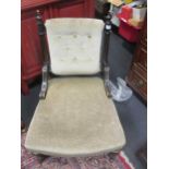 An Aesthetic movement upholstered nursing chair