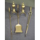 Fireplace furniture; fire irons, andirons etc