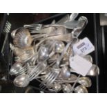 A collection of Scottish, English and Irish silver flatware