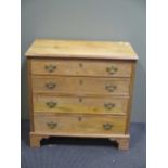 A small mahogany chest of drawers, 75 x 77 x 42cm
