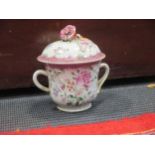 A Chinese famille rose cup and cover, a small quantity of miniature Chinese ceramics together with a