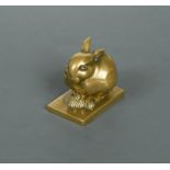 § Edouard Marcel Sandoz (Swiss, 1881-1971), `Lapin Bijou`, a gilt bronze model of a rabbit,