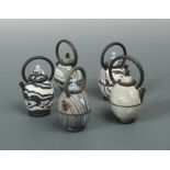 § Roger Michell (British, 1947–2018), a collection of thirteen studio pottery miniature teapots,