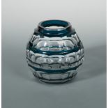 Joseph Simon for Val St Lambert, a rare Art Deco glass vase,