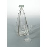 Pyramidale, an R. Lalique glass carafe,