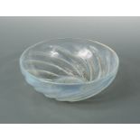 Poissons, an R. Lalique opalescent glass bowl,