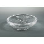 Vicke Lindstrand for Kosta, a 'Cave Paintings' glass bowl,