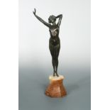 Attributed to Paul Phillippe, Awakening, an Art Deco bronze figure, circa 1925,