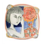 Sara Robertson (British, 20th century), Blinded by the Light, a studio pottery charger,