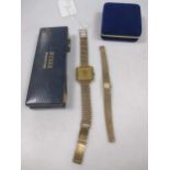 An 18ct gold gentleman's watch by Fortis on a 9ct gold bracelet