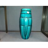 Continental tall turquoise glazed vase