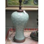 A 20th century Chinese celadon vases as a lamp
