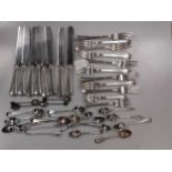 A collection of English and American silver flatware and cutlery, 25.6ozt weighable