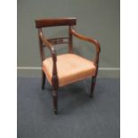 Regency mahogany carver chair