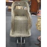Early 20th century wicker bodied bath chair