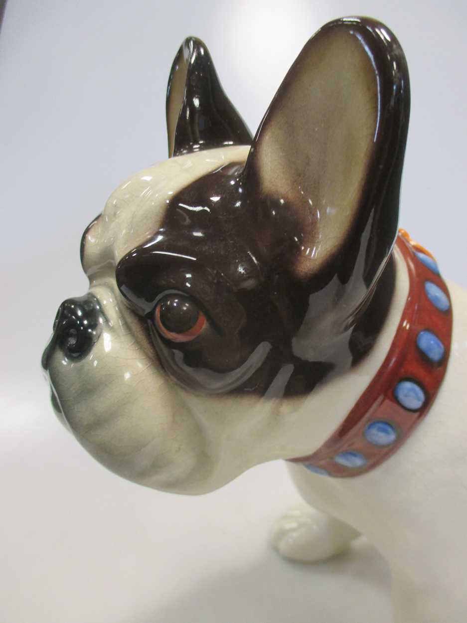 An Austrian Wiener Kunstkeramische Werkstätten pottery bull dog (restored) - Image 3 of 3