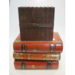 A Huntley & Palmers 'Bound Books' biscuit tin and three various book tins (4)