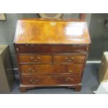 An 18th century provincial walnut bureau 106 x 94 x 52cm