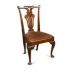 A single 18th century mahogany side chair,