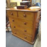 A late Victorian Mahogany chest of drawers 112 x 105 x 53cm