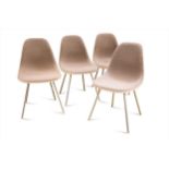 Charles & Ray Eames for Herman Miller, a set of four DSX shell chairs,