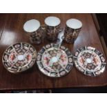 A Royal Crown Derby 2451 pattern service, comprising six cups, saucers and two various sized side