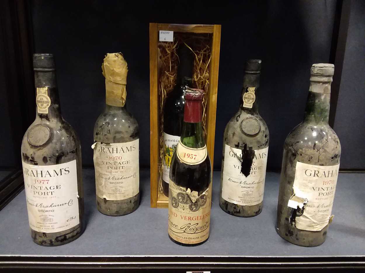 Graham Port 1970 and various ports and wines including Grahams Port 1977 x 2