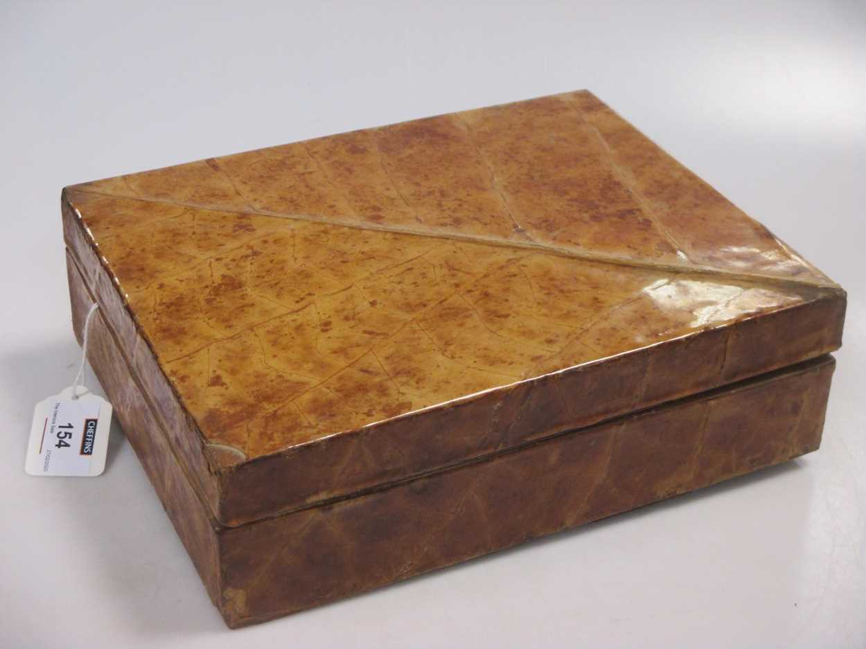 A tobacco leaf cigar box