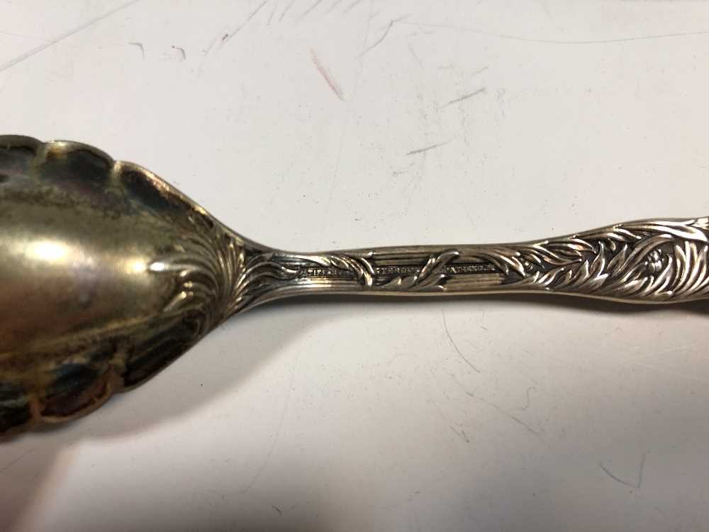 An American metalwares conserve spoon by Tiffany, - Image 2 of 3