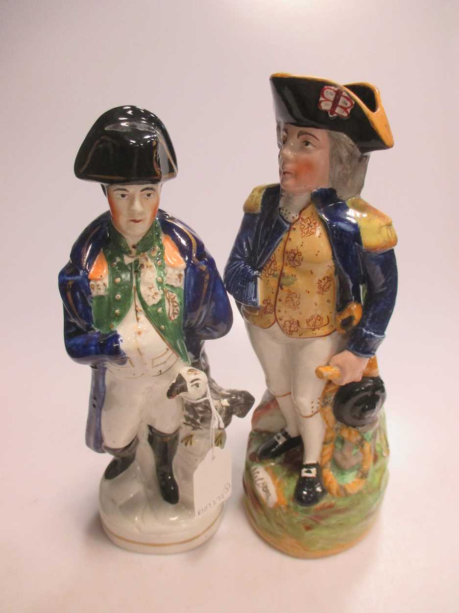 A Nelson Toby jug and a Napoleon jug and a 19th century incense pot pouri and a pair of black glazed - Image 4 of 4