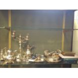 A large collection of silver plated ware