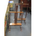 Two mahogany adjustable table easels