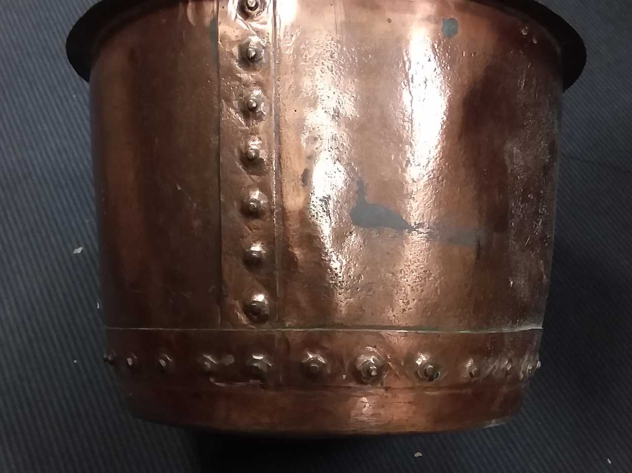 A large copper log bucket - Image 2 of 2