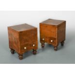 A pair of George III and later caddy boxes,