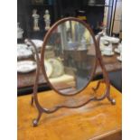 A 19th century toilet mirror and a fret carved wall mirror (2)