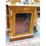 A Victorian walnut pier display cabinet 109 x 82 x 32