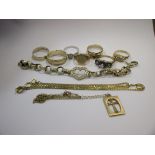 A collection of 18ct gold jewellery,