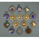 A collection of sixteen gold, silver and bronze cycling club medals 1929-32,